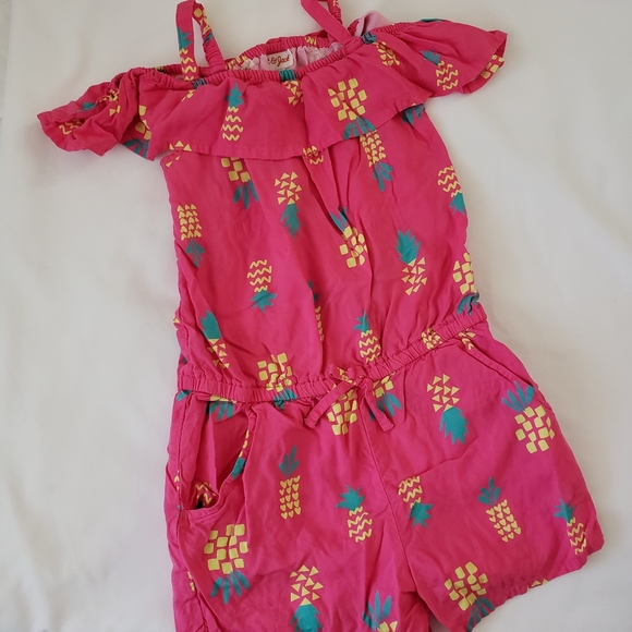 cat and jack pineapple romper
